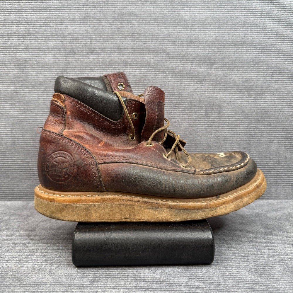 Irish Setter Red Wing Work Boots Mens 8.5 D Brown Leather Moc Toe 83605 EH Sole